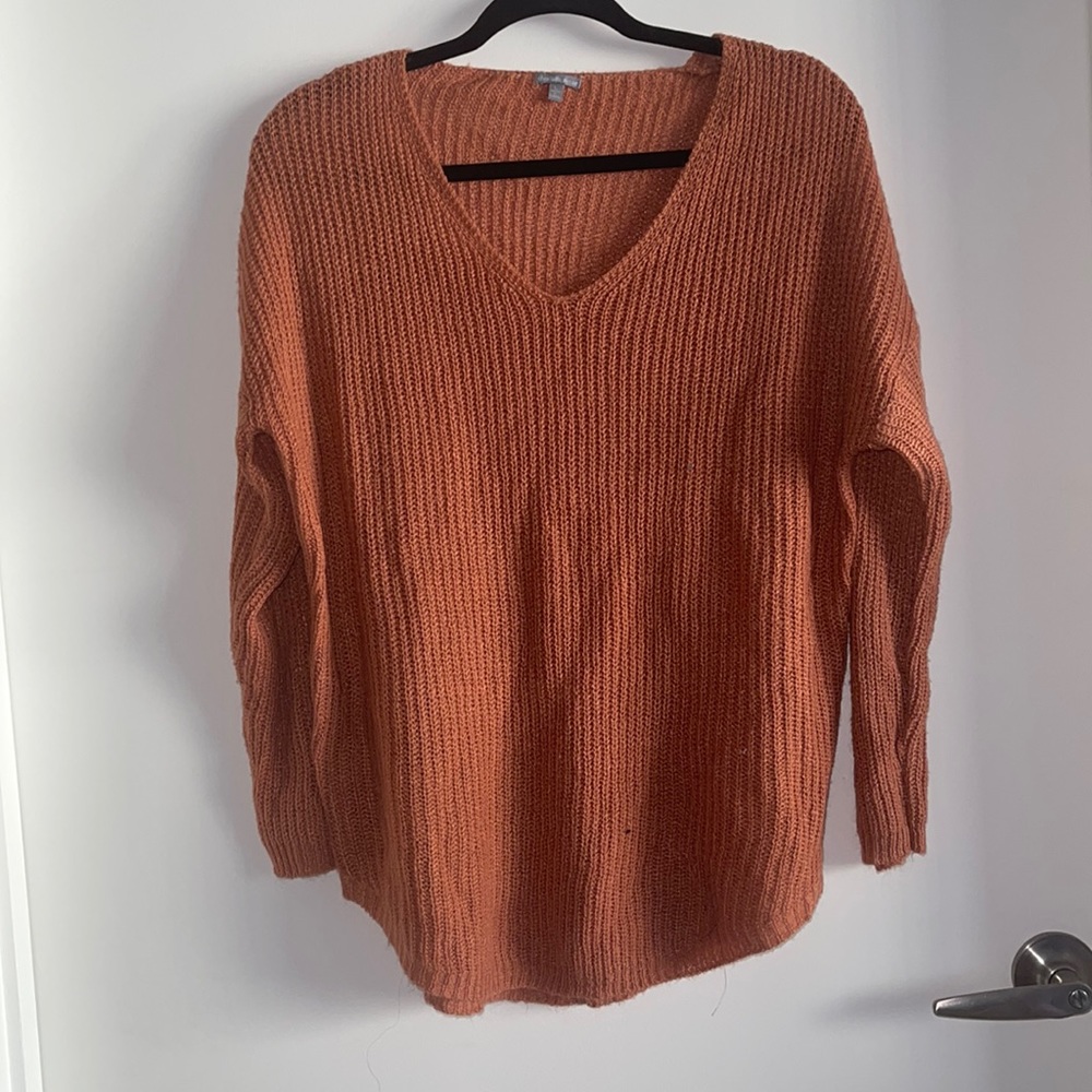 🆕 CR V Neck Long Sleeve Sweater